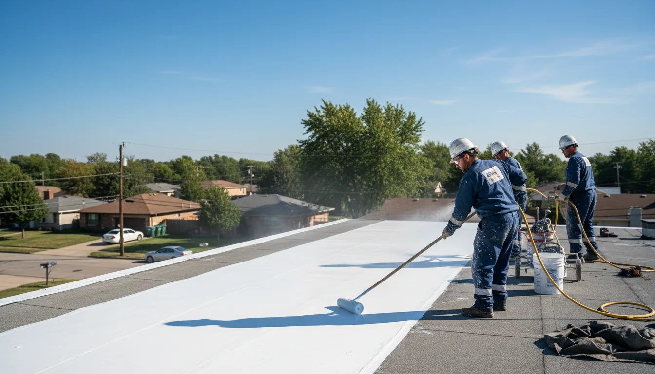 Commercial roof coating in Saratoga, AR near me